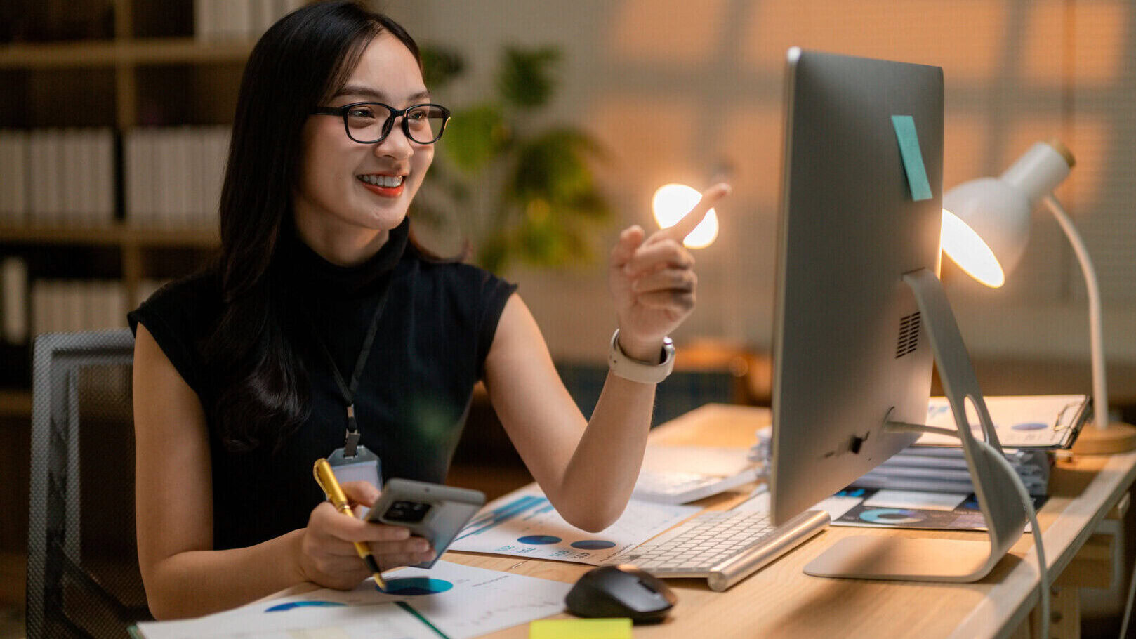 asian businesswoman working late using computer an 2025 03 18 21 15 28 utc edited 2
